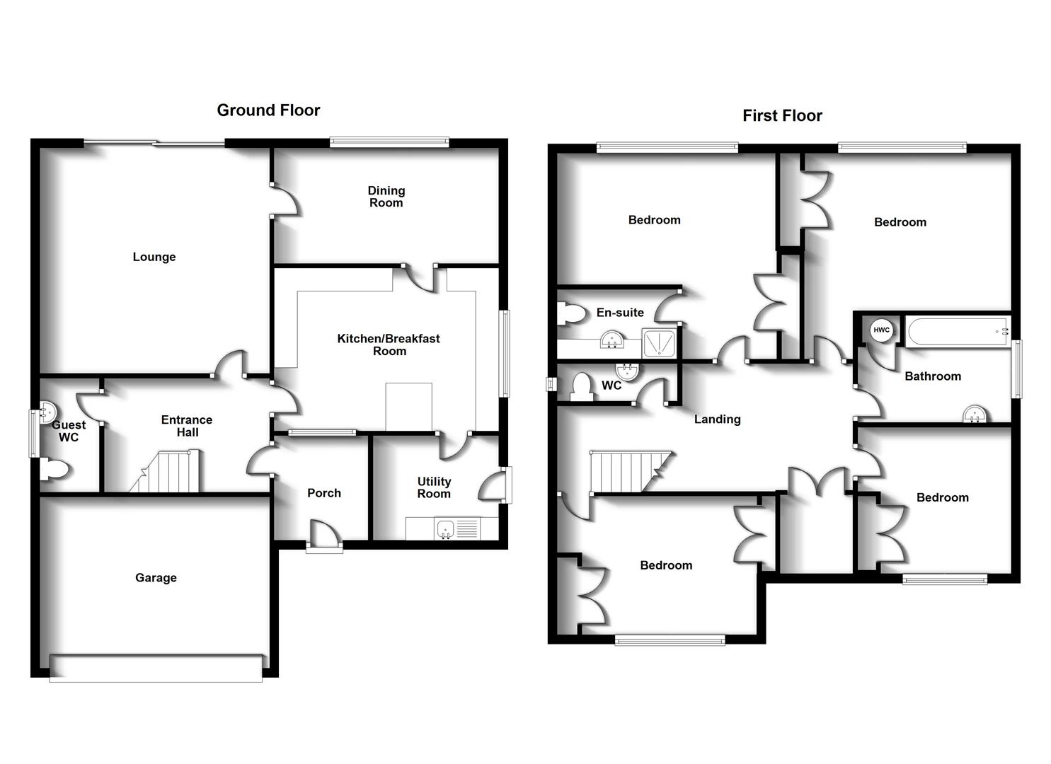 Floorplans For Drayton Leys, Hillside, Rugby