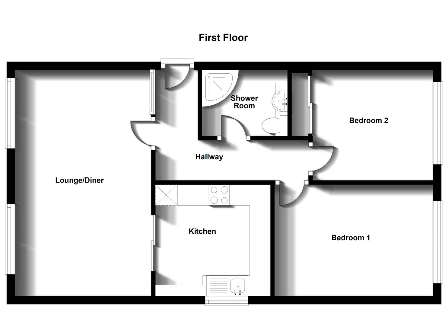 Floorplans For Martin Lane, Bilton, Rugby