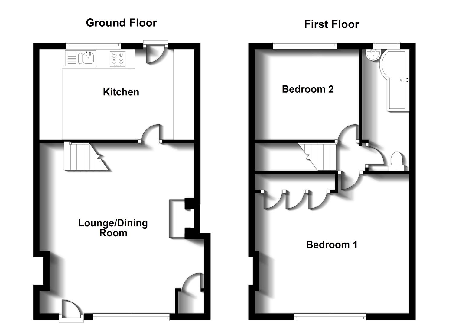 Floorplans For Southam Road, Dunchurch, Rugby