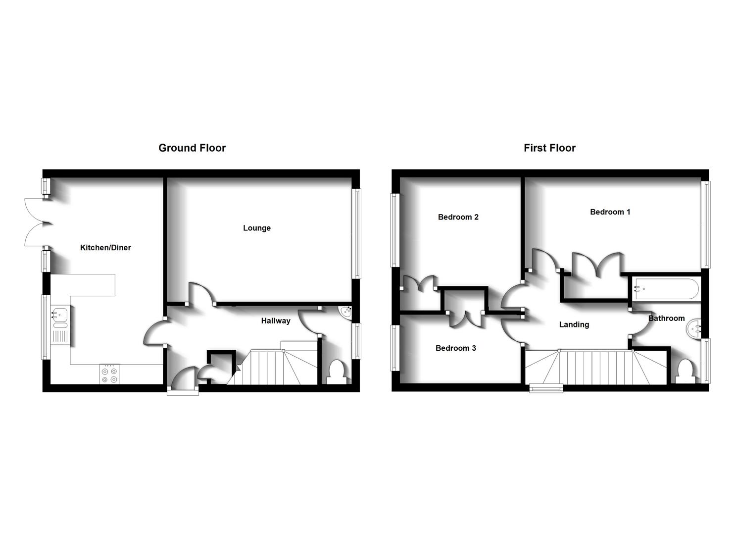 Floorplans For Willow Gardens, Long Lawford, Rugby