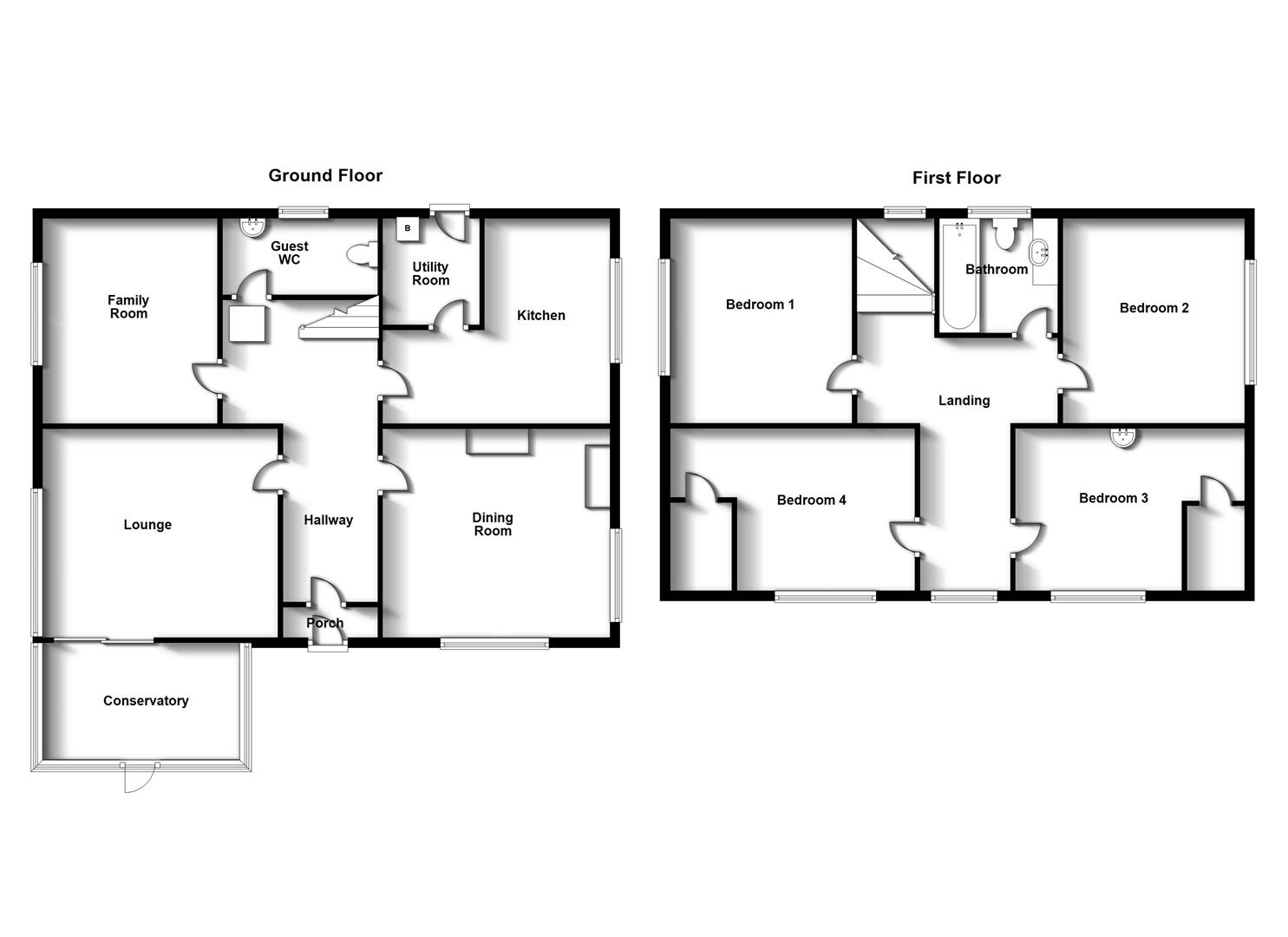 Floorplans For West Winds, Brookside Close, Rugby