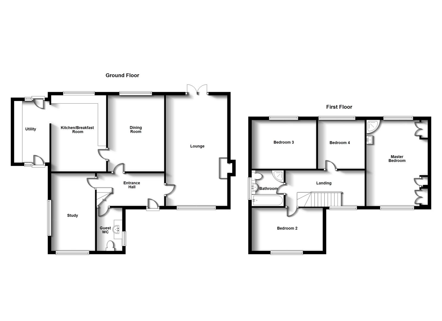 Floorplans For School Lane, Stretton On Dunsmore, Rugby