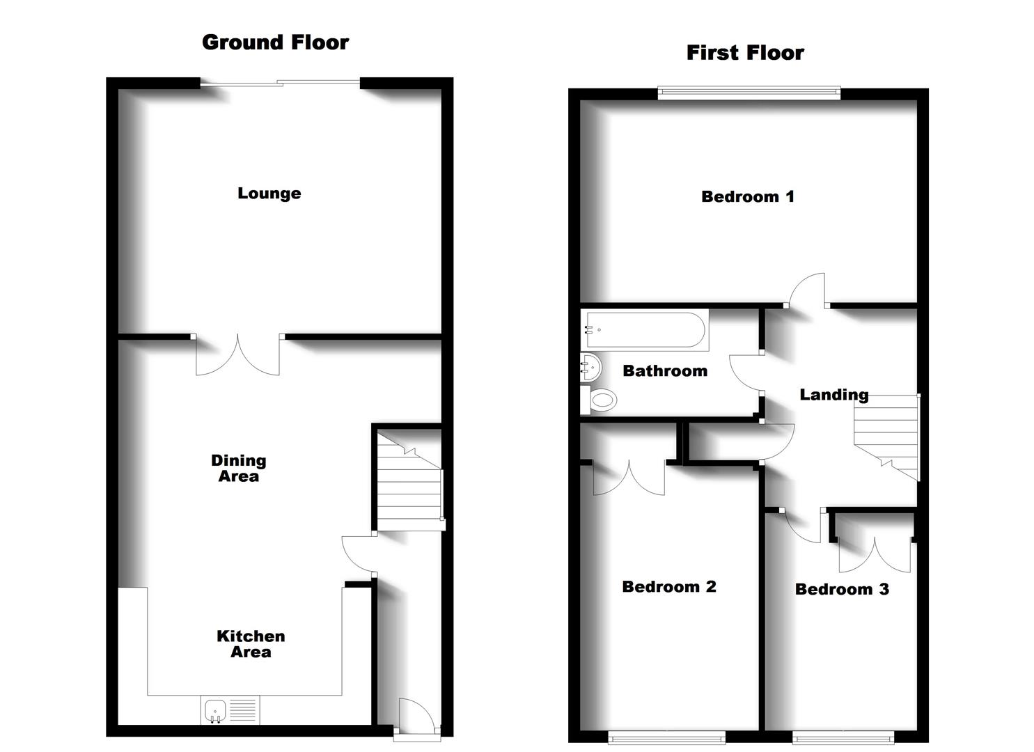 Floorplans For Freemantle Road, Bilton, Rugby