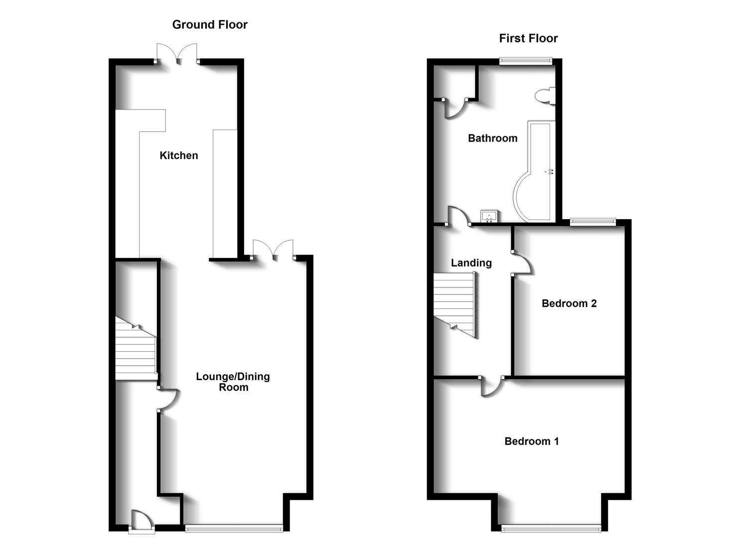 Floorplans For Dunsmore Avenue, Hillmorton, Rugby