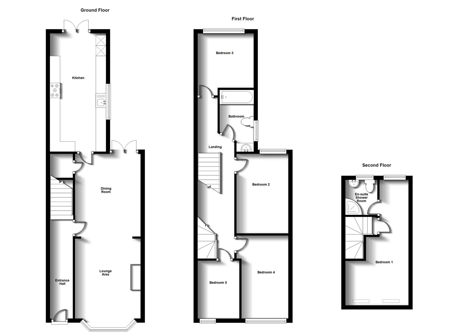 Floorplans For Lodge Road, Town Centre, Rugby