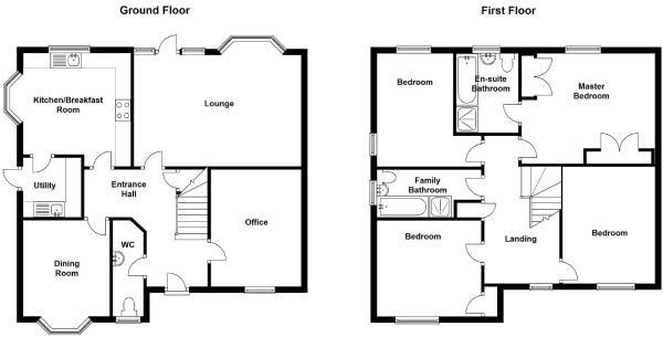 Floorplans For Gold Avenue, Cawston, Rugby