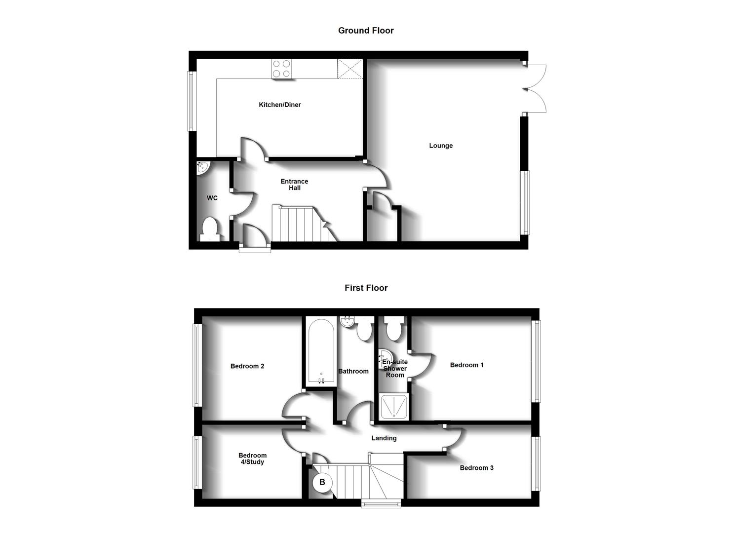 Floorplans For Millfields Avenue, Hillmorton, Rugby