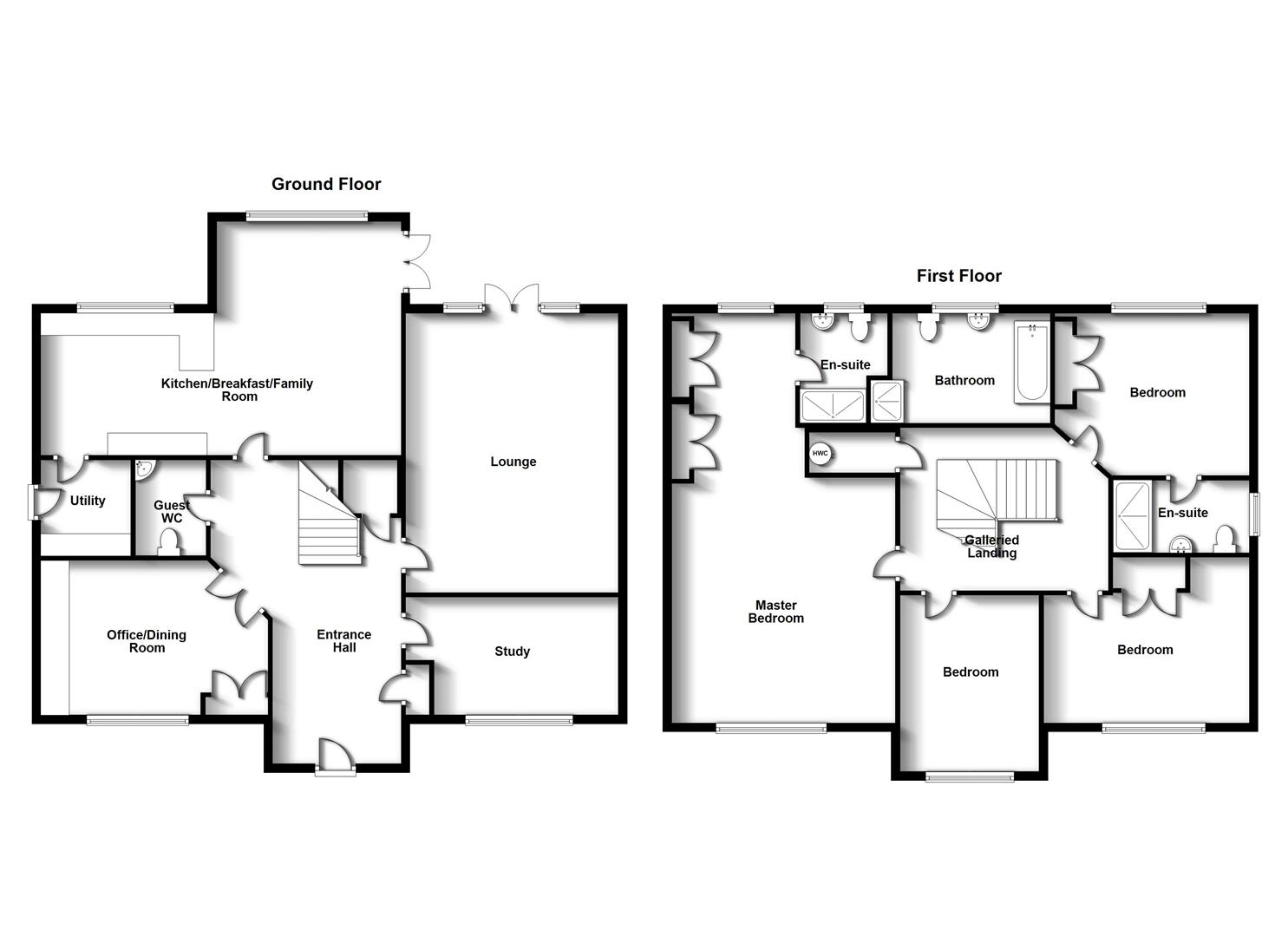 Floorplans For Spottiswood Close, Cawston, Rugby