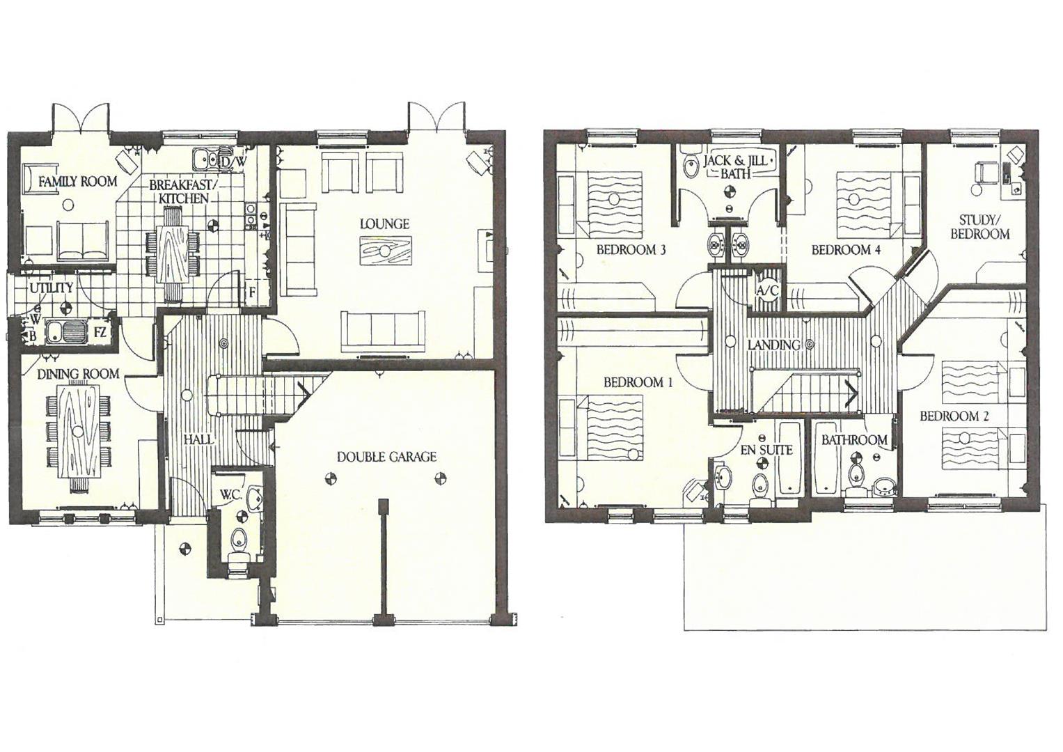 Floorplans For Tennant Close, Hillmorton, Rugby