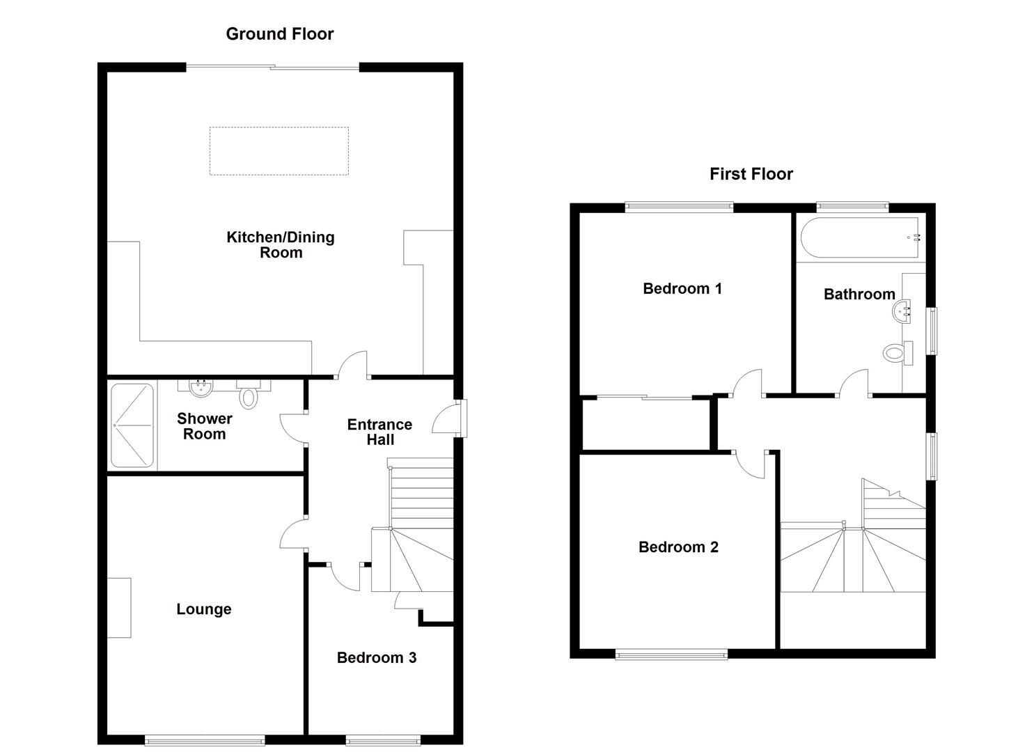 Floorplans For Beswick Gardens, Bilton, Rugby