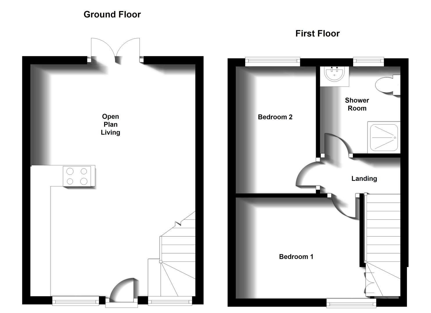 Floorplans For Earl Street, Town Centre, Rugby