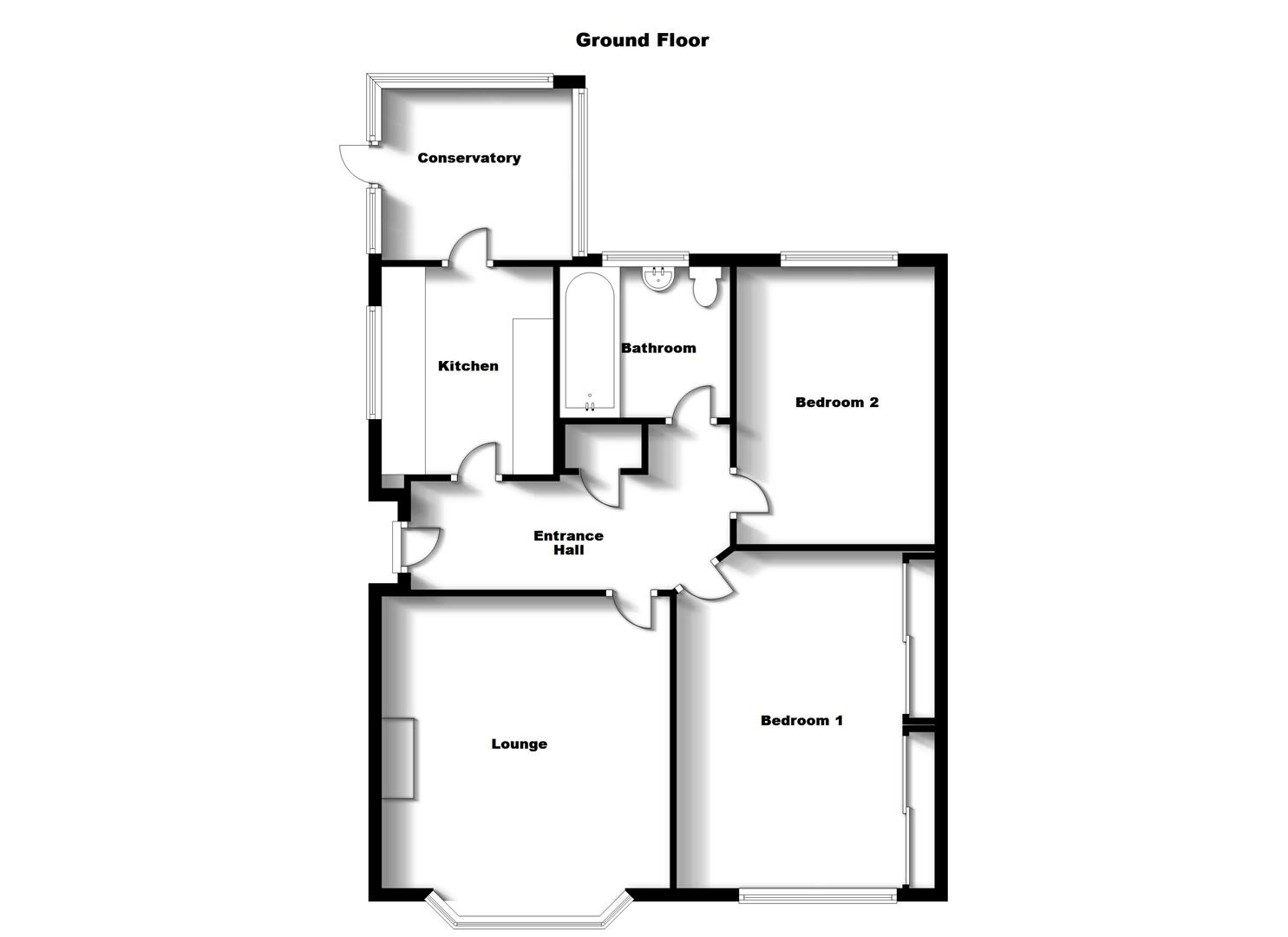 Floorplans For Tennyson Avenue, Bilton, Rugby