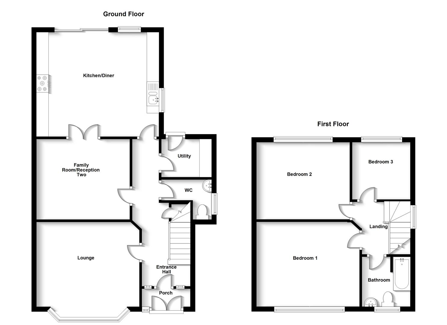 Floorplans For Eastlands Road, Hillmorton, Rugby