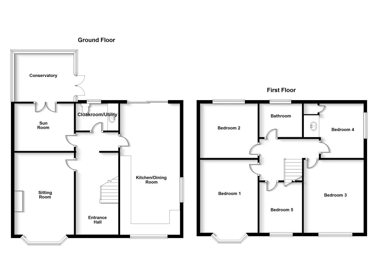 Floorplans For Studland Avenue, Hillmorton, Rugby