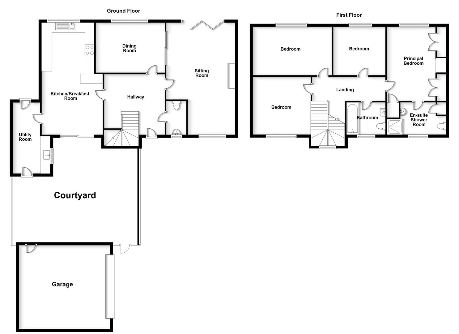 Floorplans For Rugby Road, Kilsby, Rugby
