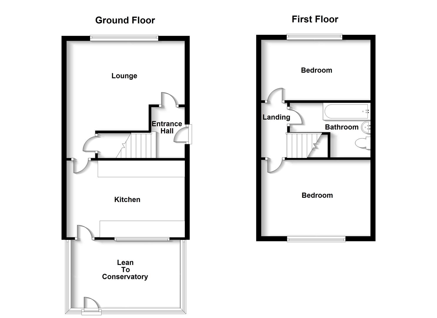 Floorplans For Bracken Drive, Bilton Rugby