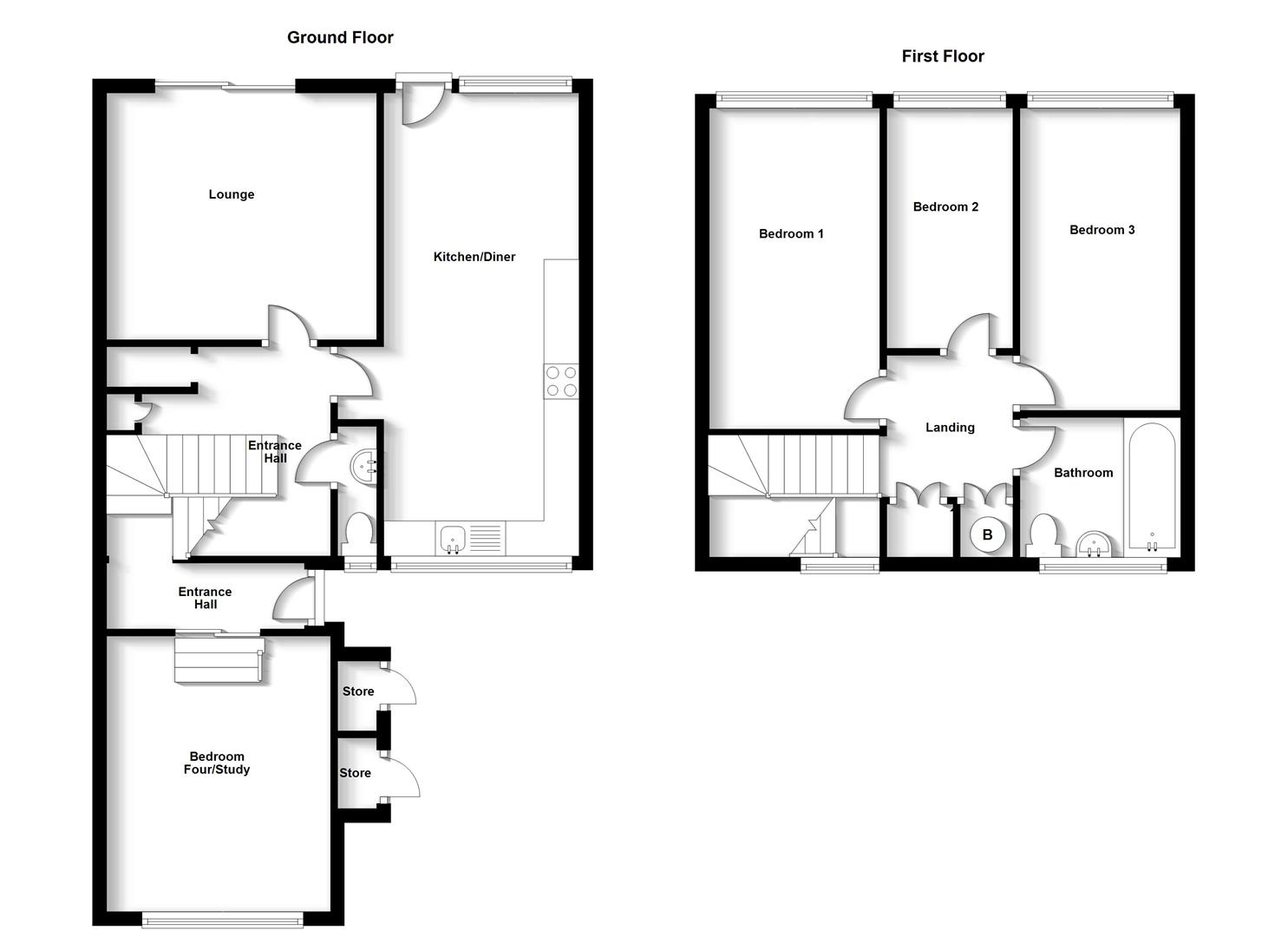 Floorplans For Seathwaite, Brownsover,  Rugby