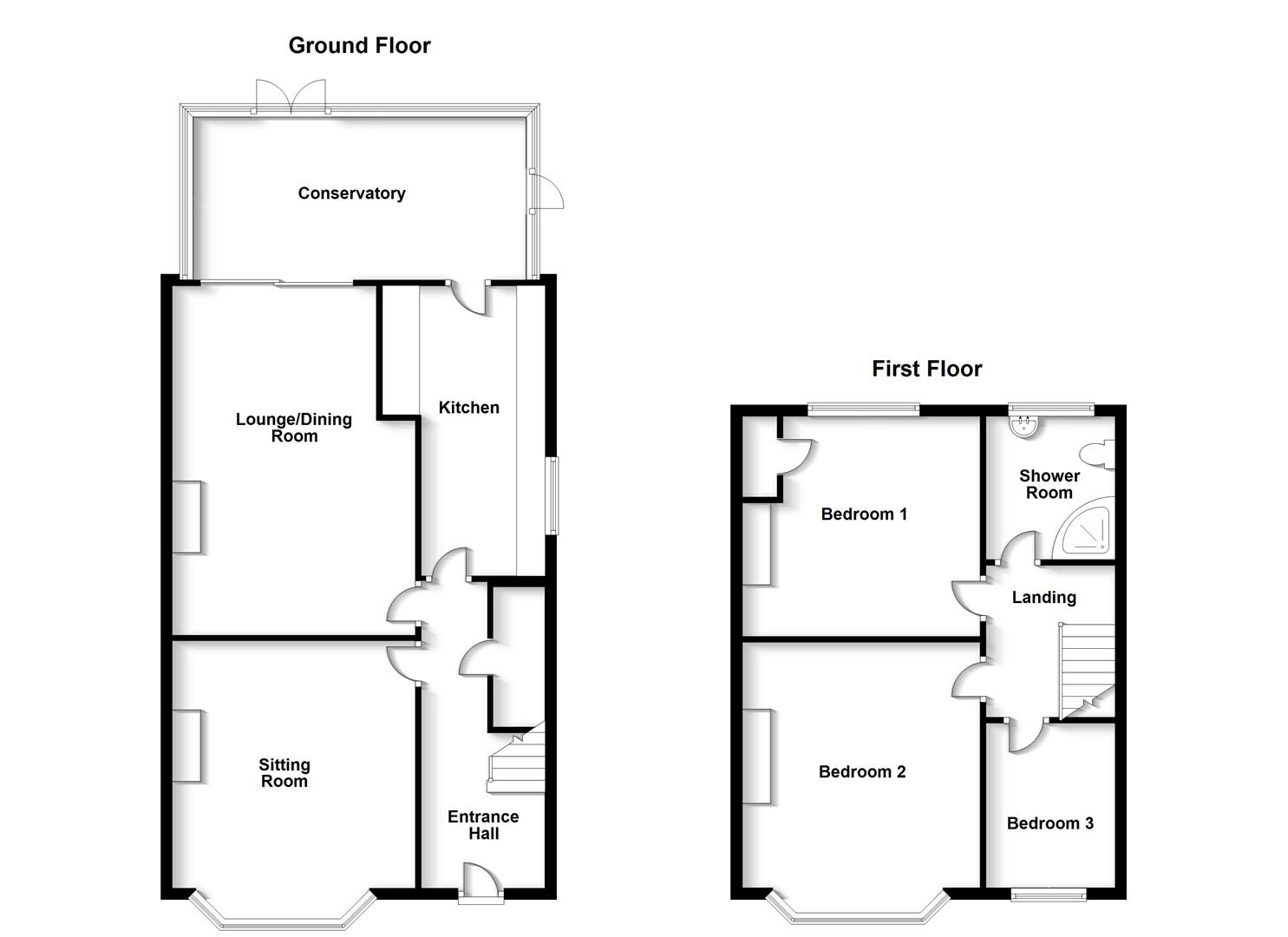 Floorplans For Percival Road, Rugby