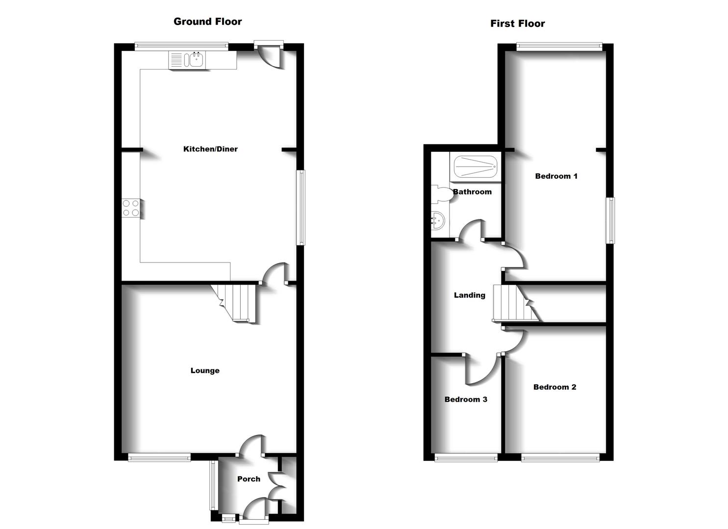 Floorplans For Heyford Leys, Hillside, Rugby