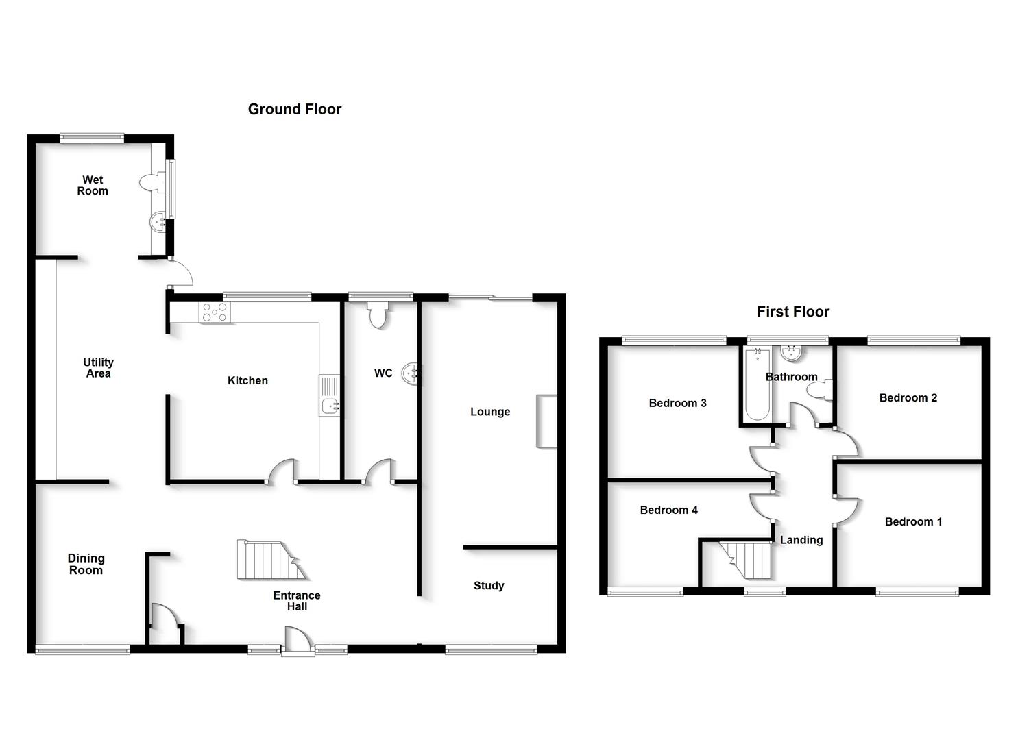 Floorplans For Norton Leys, Hillside, Rugby