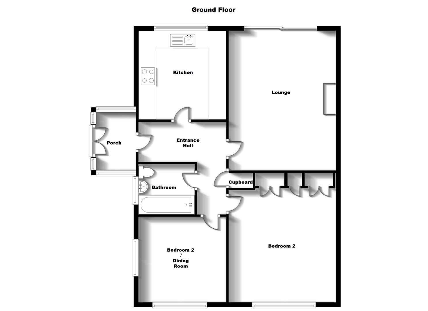 Floorplans For Evans Road, Bilton, Rugby