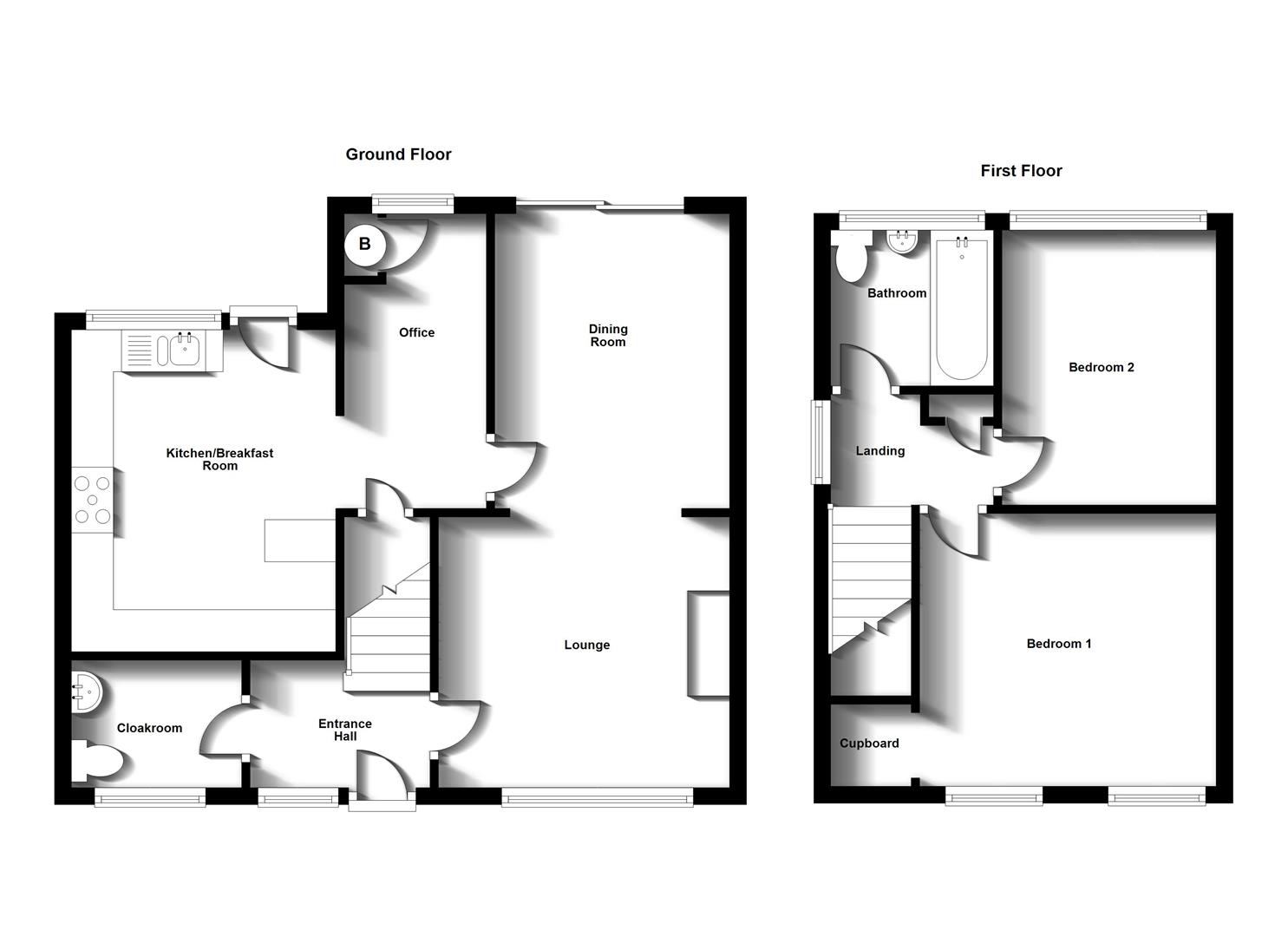 Floorplans For Bromwich Road, Hillmorton, Rugby