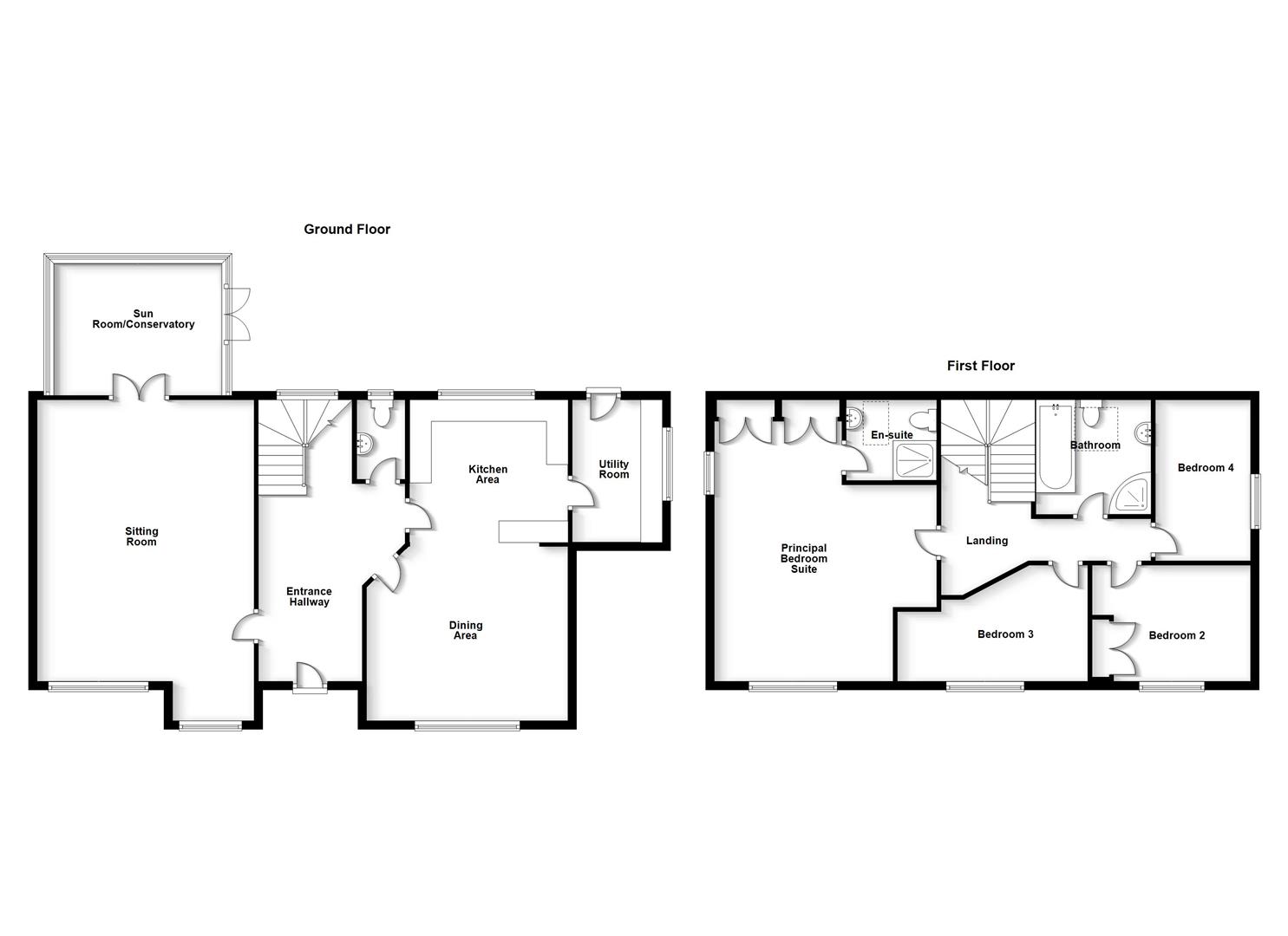 Floorplans For Heath Cottage, Heath Lane, Dunchurch