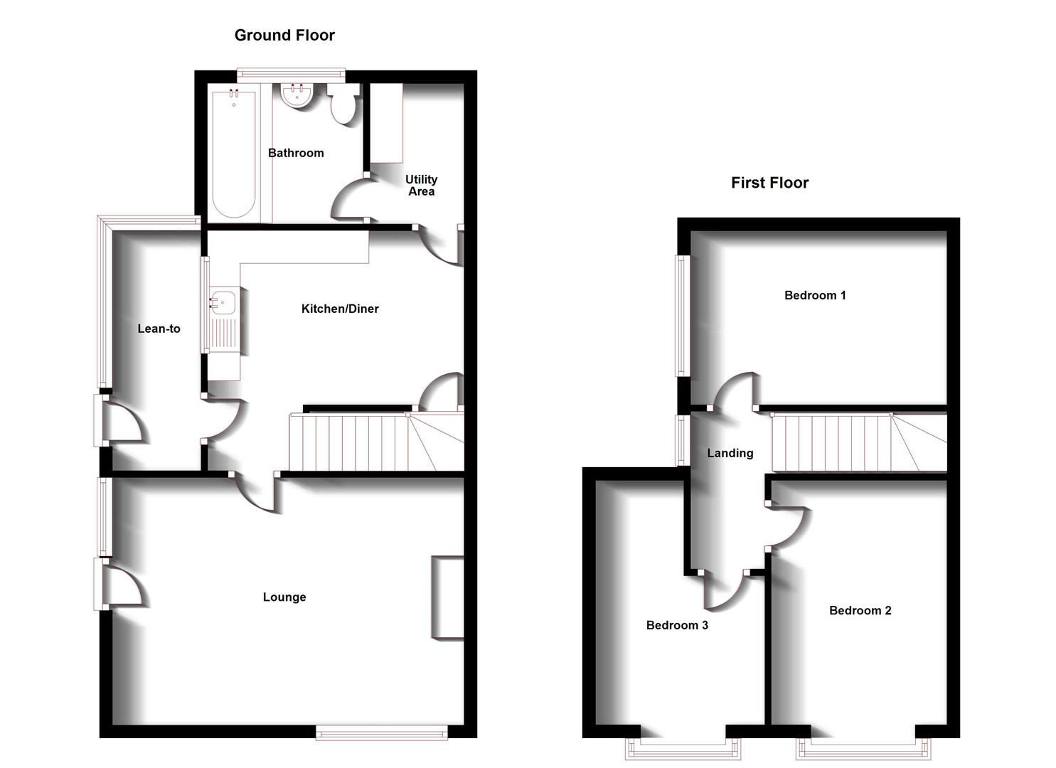 Floorplans For Coventry Road, Cawston, Rugby