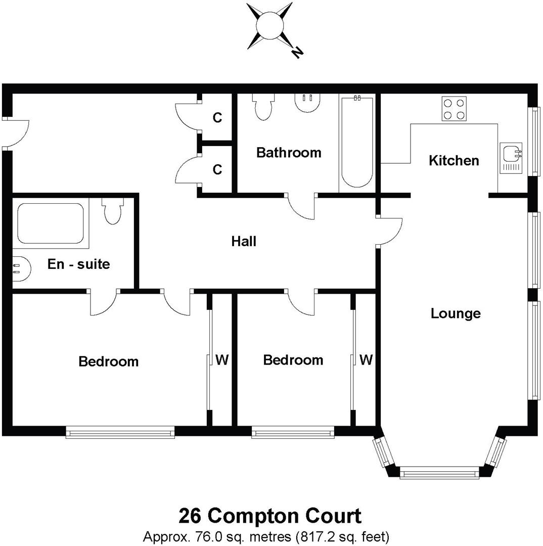 Floorplans For Compton Court, Lime Tree Village, Cawston, Rugby