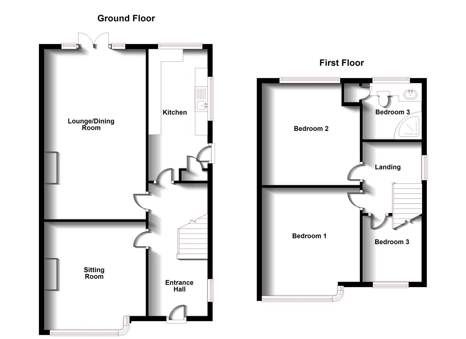 Floorplans For Walford Place, Hillmorton, Rugby