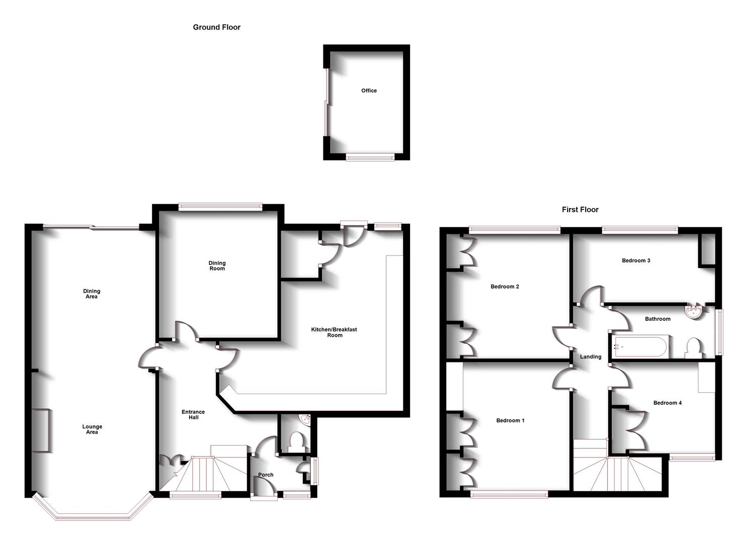 Floorplans For Bilton Road, Bilton, Rugby