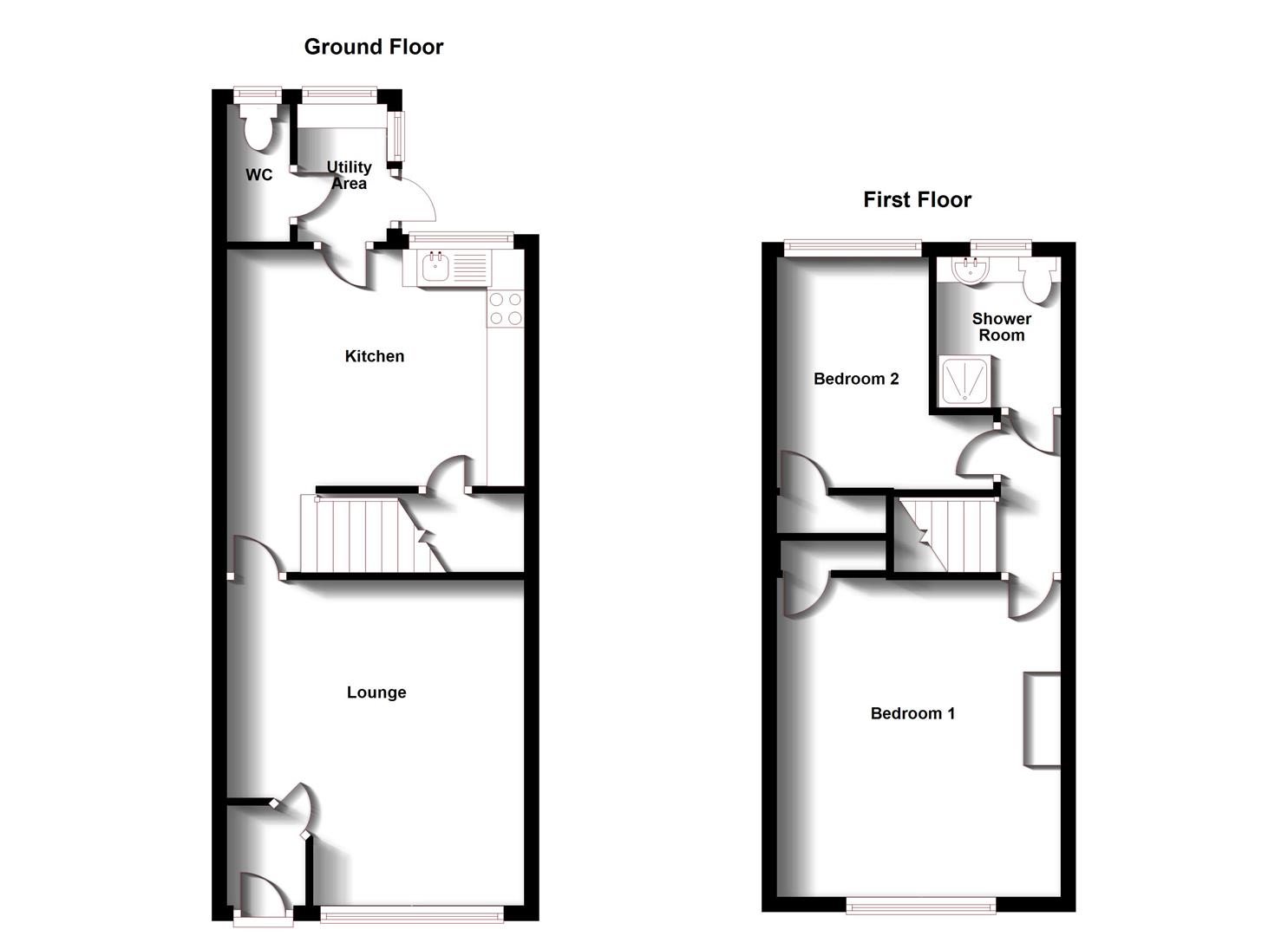 Floorplans For Jubilee Street, New Bilton, Rugby