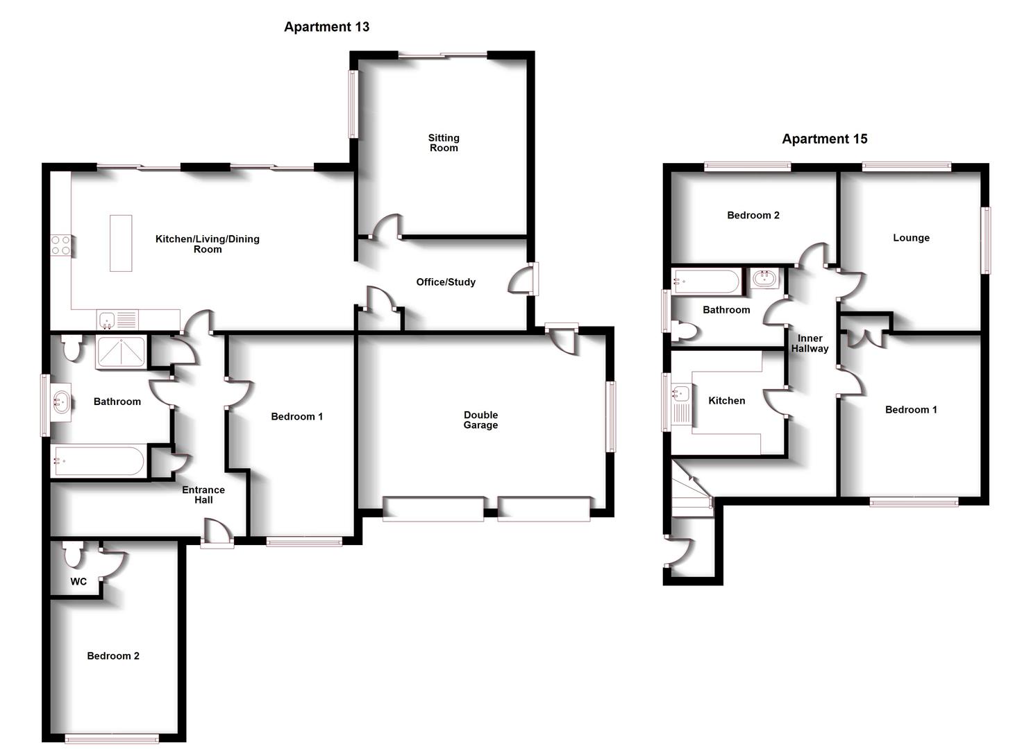 Floorplans For Harris Drive, Rugby