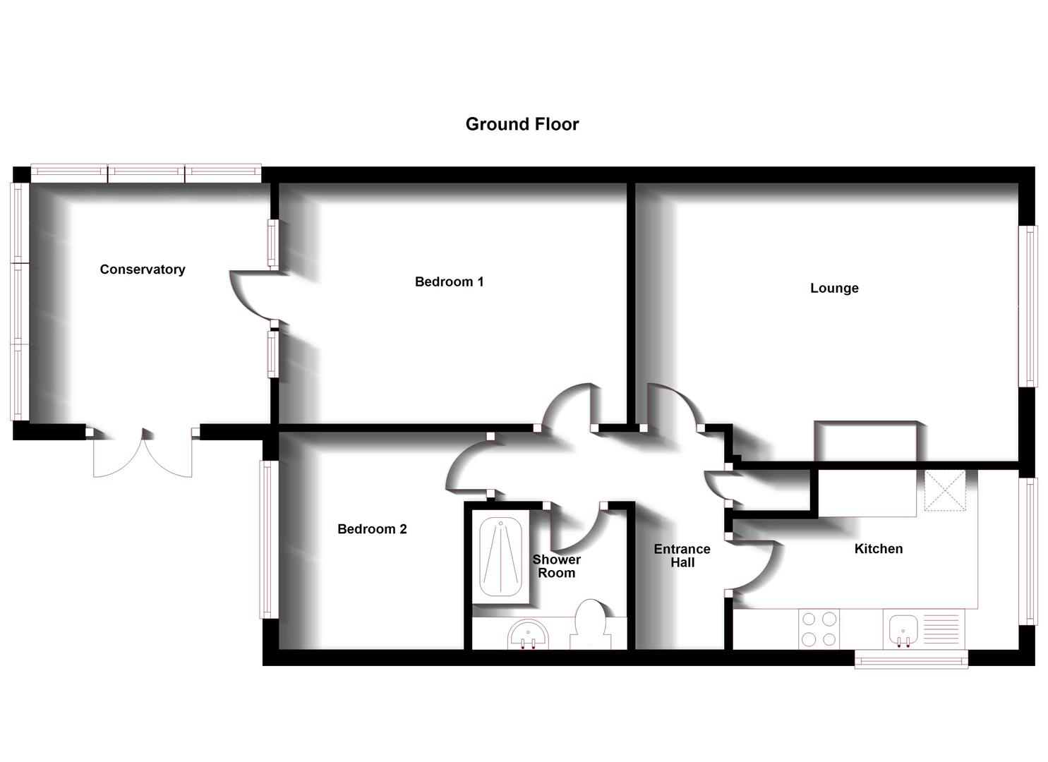 Floorplans For Beatty Drive, Bilton, Rugby