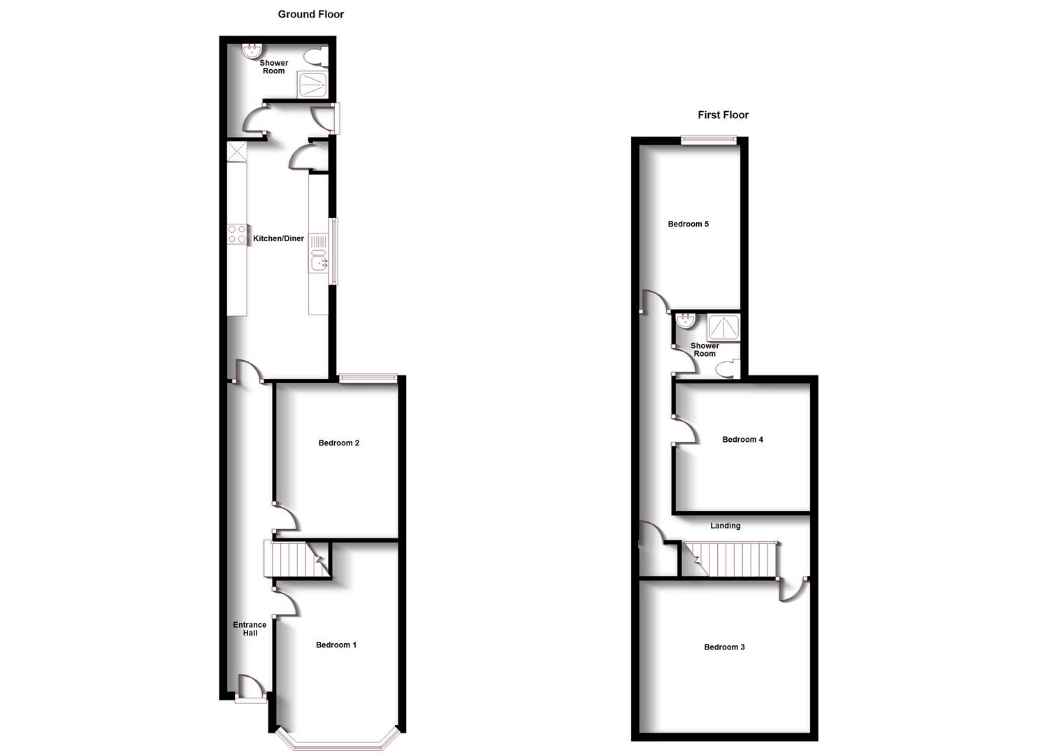 Floorplans For Murray Road, Rugby
