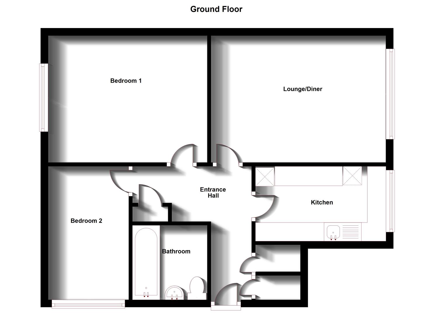 Floorplans For Keppel Close, Bilton, Rugby