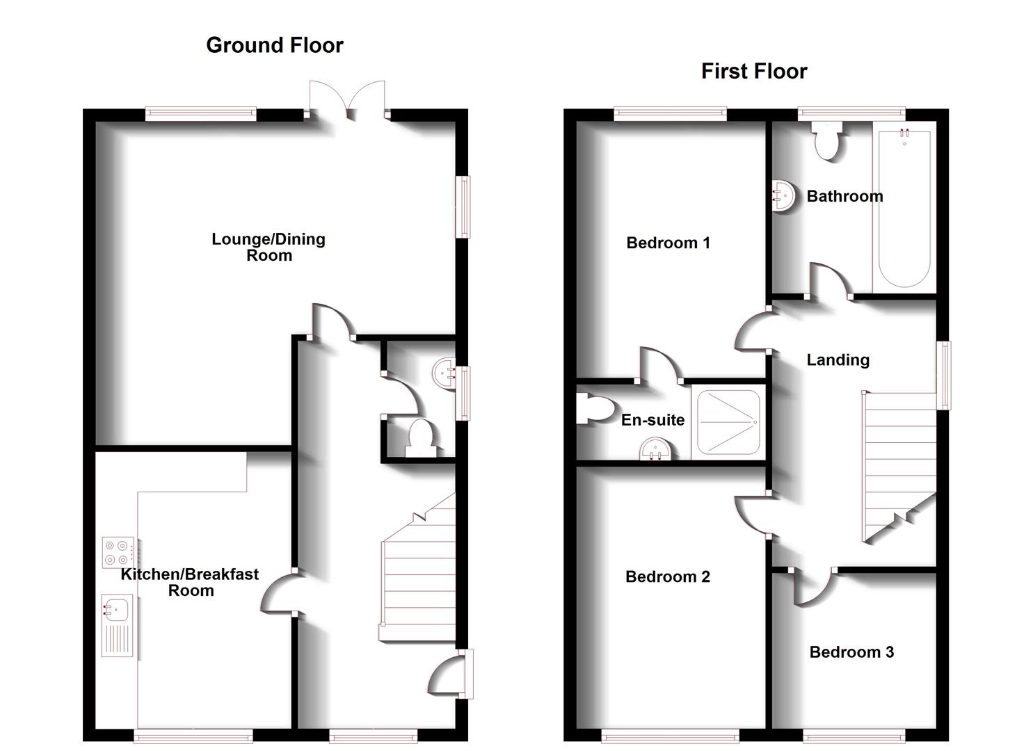 Floorplans For Sissinghurst Close, Bilton, Rugby