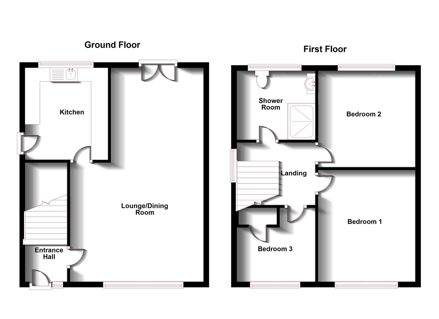 Floorplans For Garratt Close, Long Lawford, Rugby