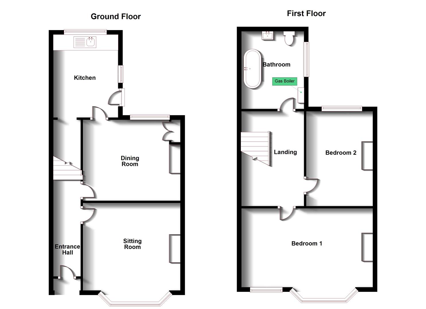 Floorplans For Newbold Road, Newbold Village, Rugby