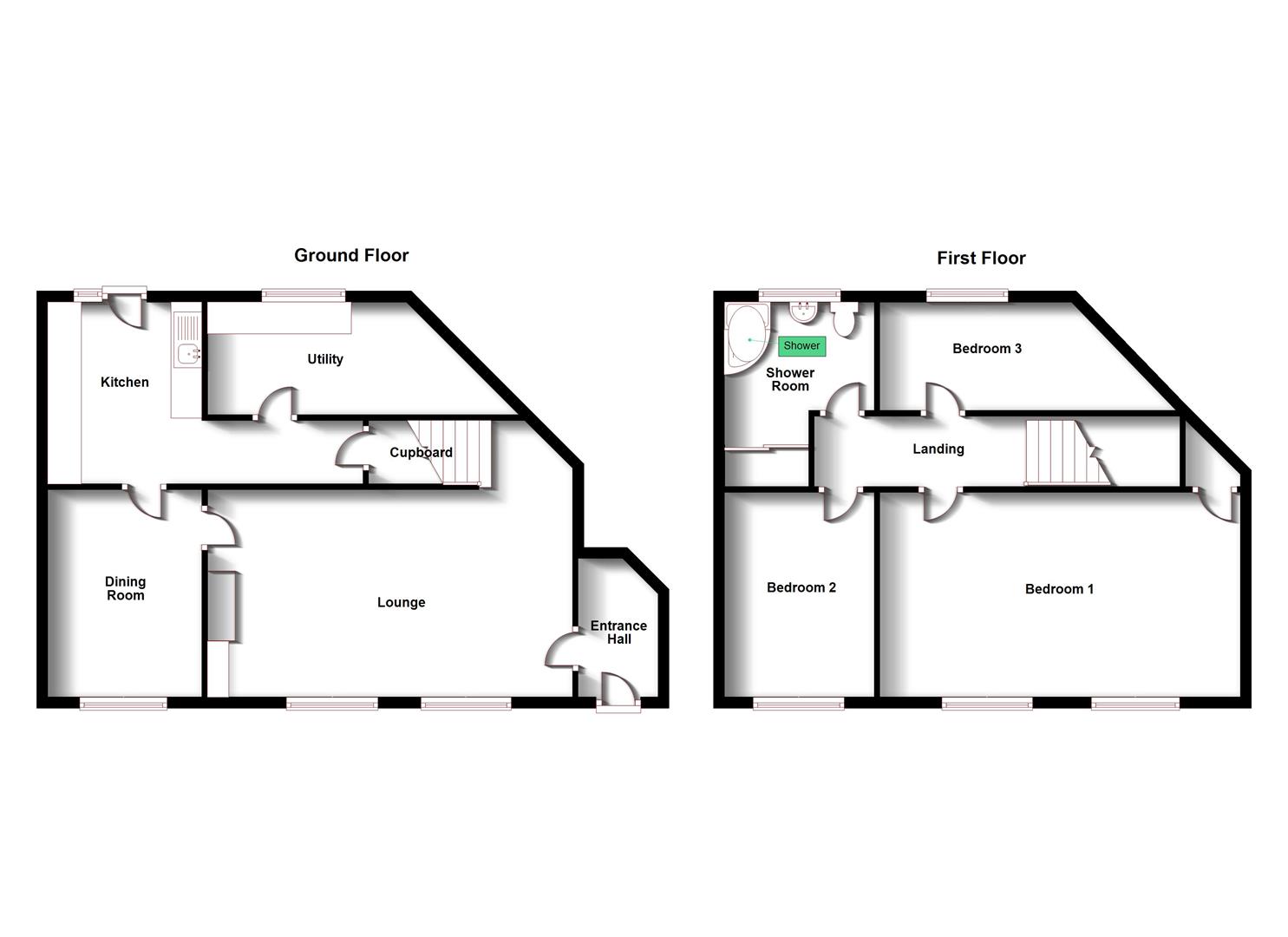 Floorplans For The Folly, Barby Lane, Rugby