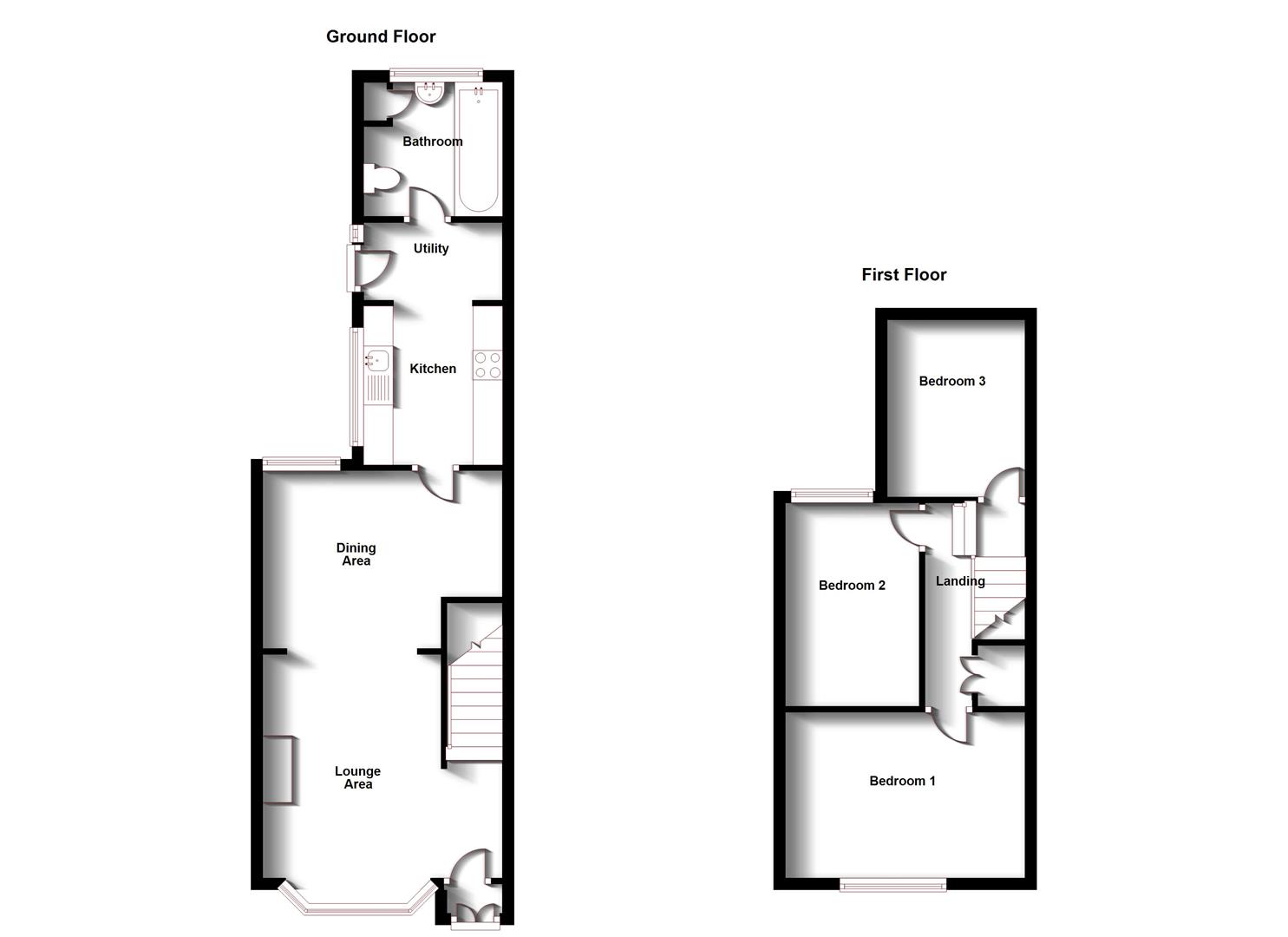 Floorplans For Essex Street, Rugby
