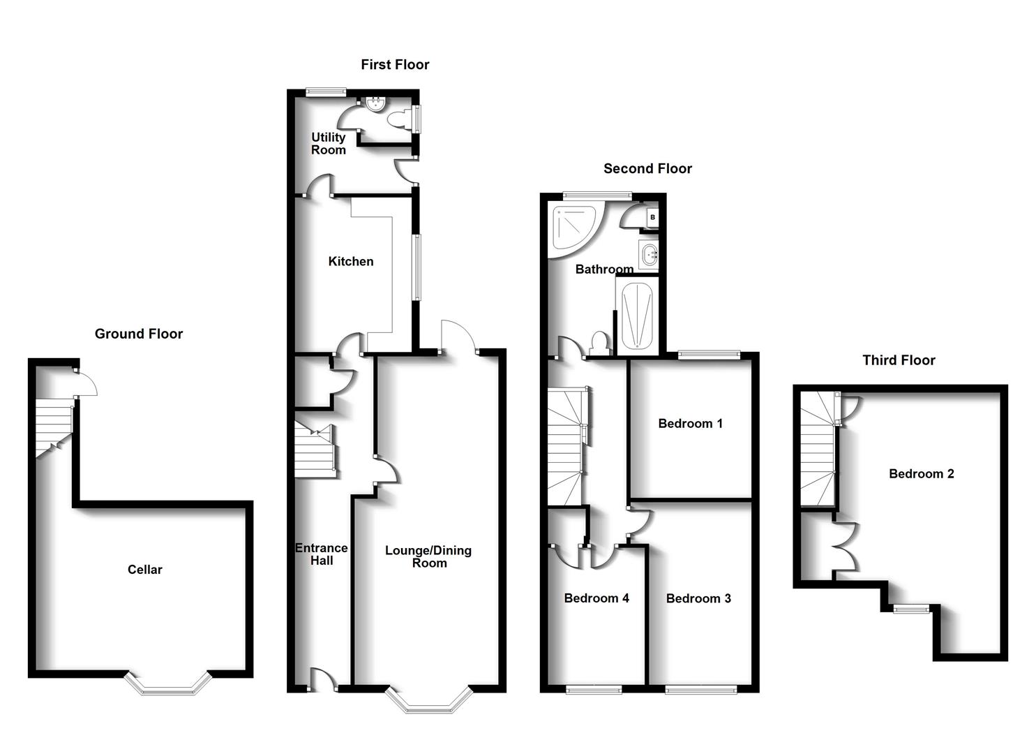 Floorplans For Clifton Road, Town Centre, Rugby
