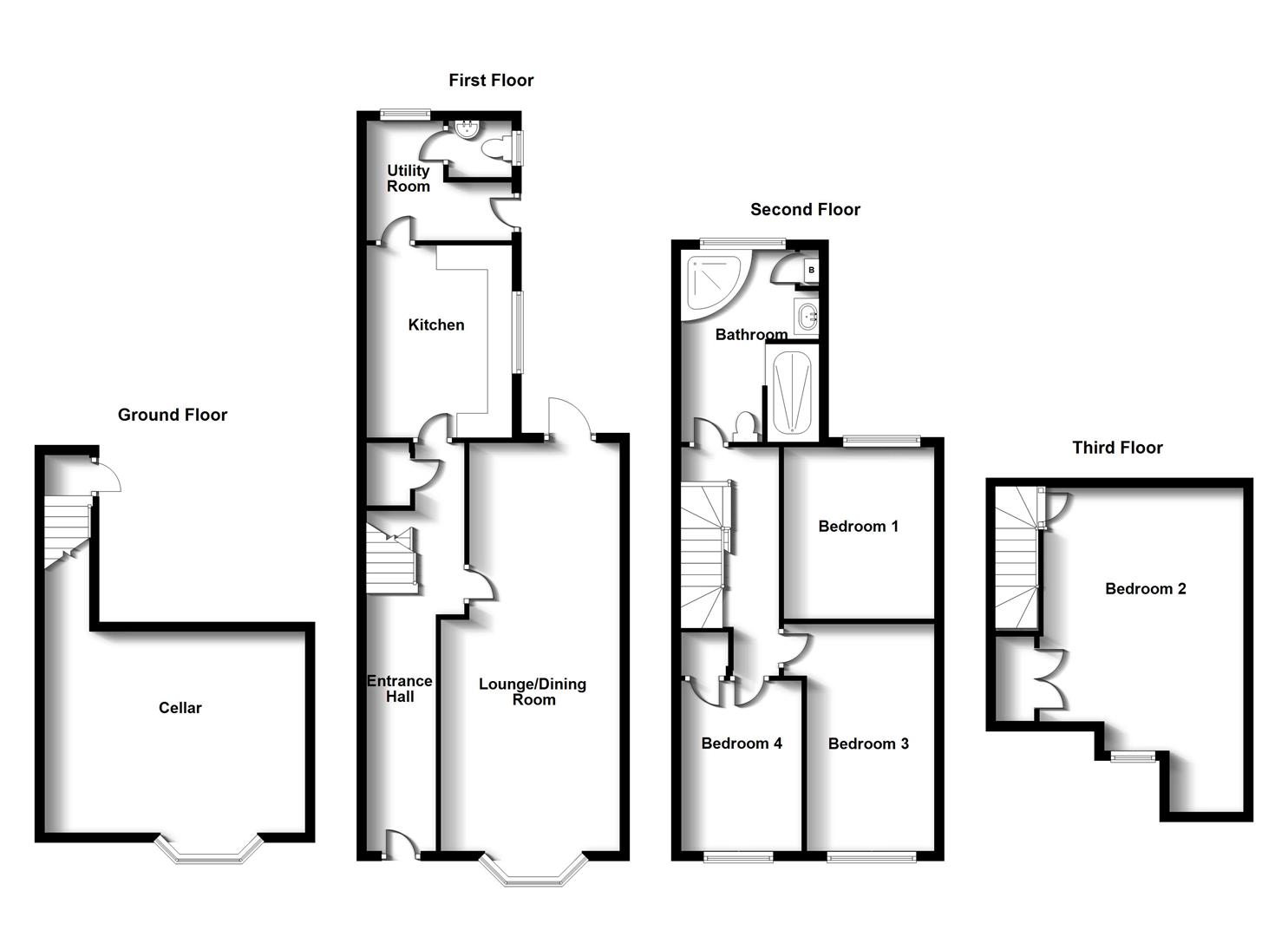 Floorplans For Clifton Road, Town Centre, Rugby