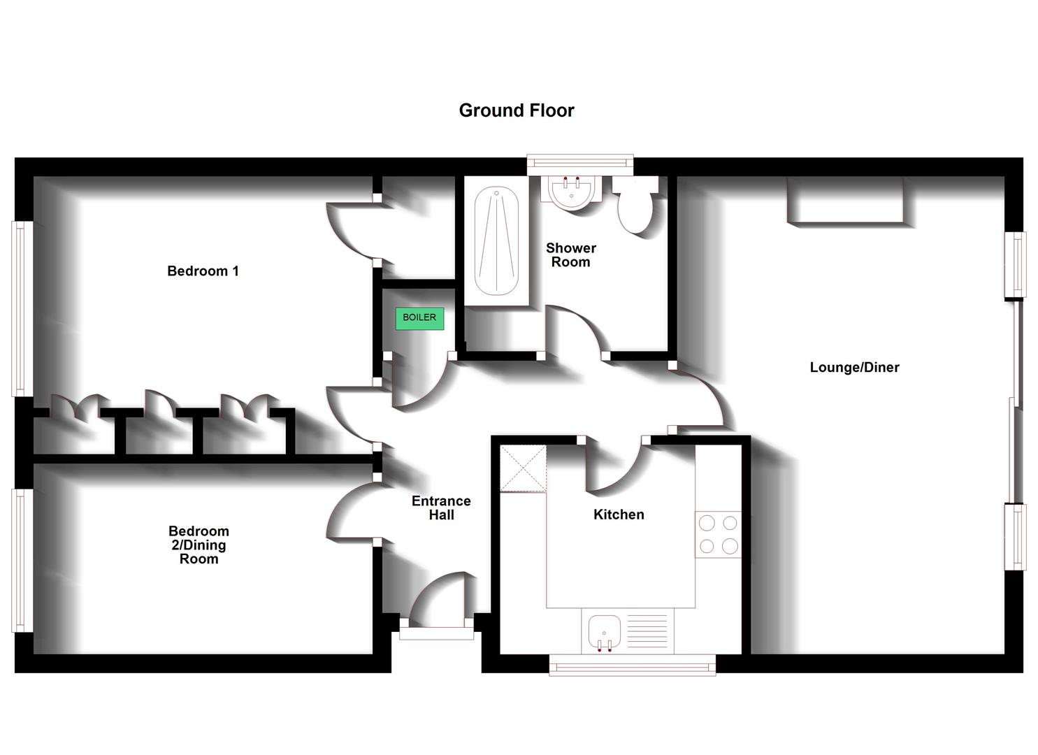 Floorplans For Whittle Close, Bilton, Rugby