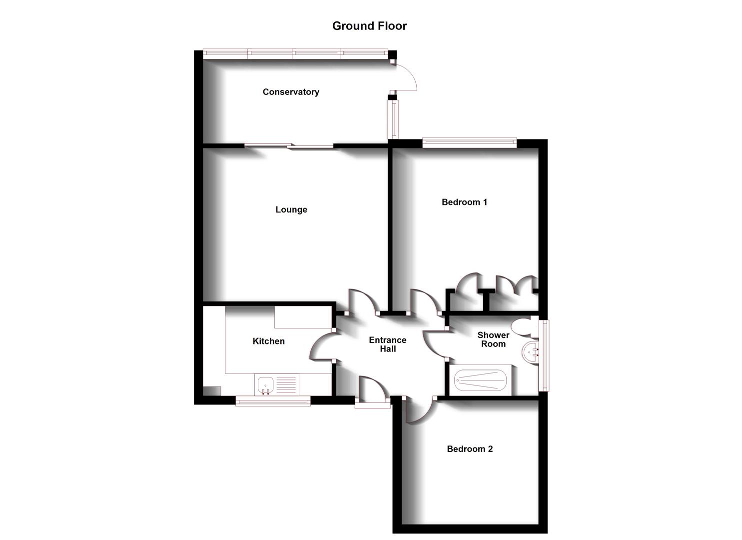 Floorplans For Ferrieres Close, Dunchurch, Rugby