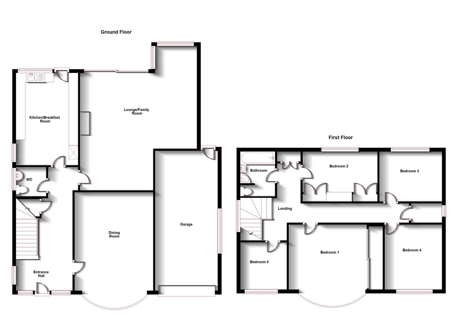 Floorplans For Longrood Road, Bilton,  Rugby