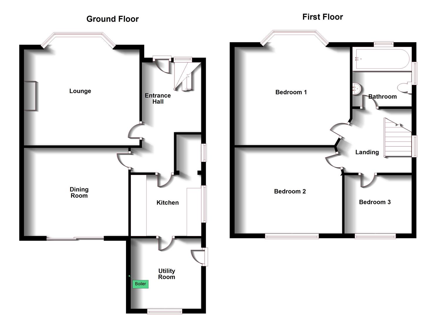 Floorplans For Portland Road, Rugby