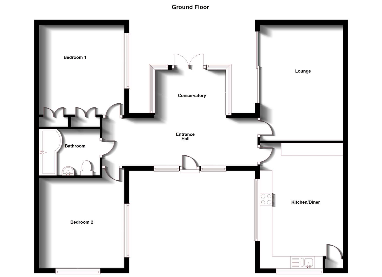 Floorplans For Campbell Street, New Bilton, Rugby