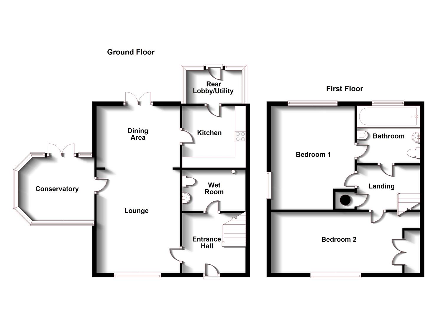 Floorplans For Dunchurch Hall, Dunchurch, Rugby