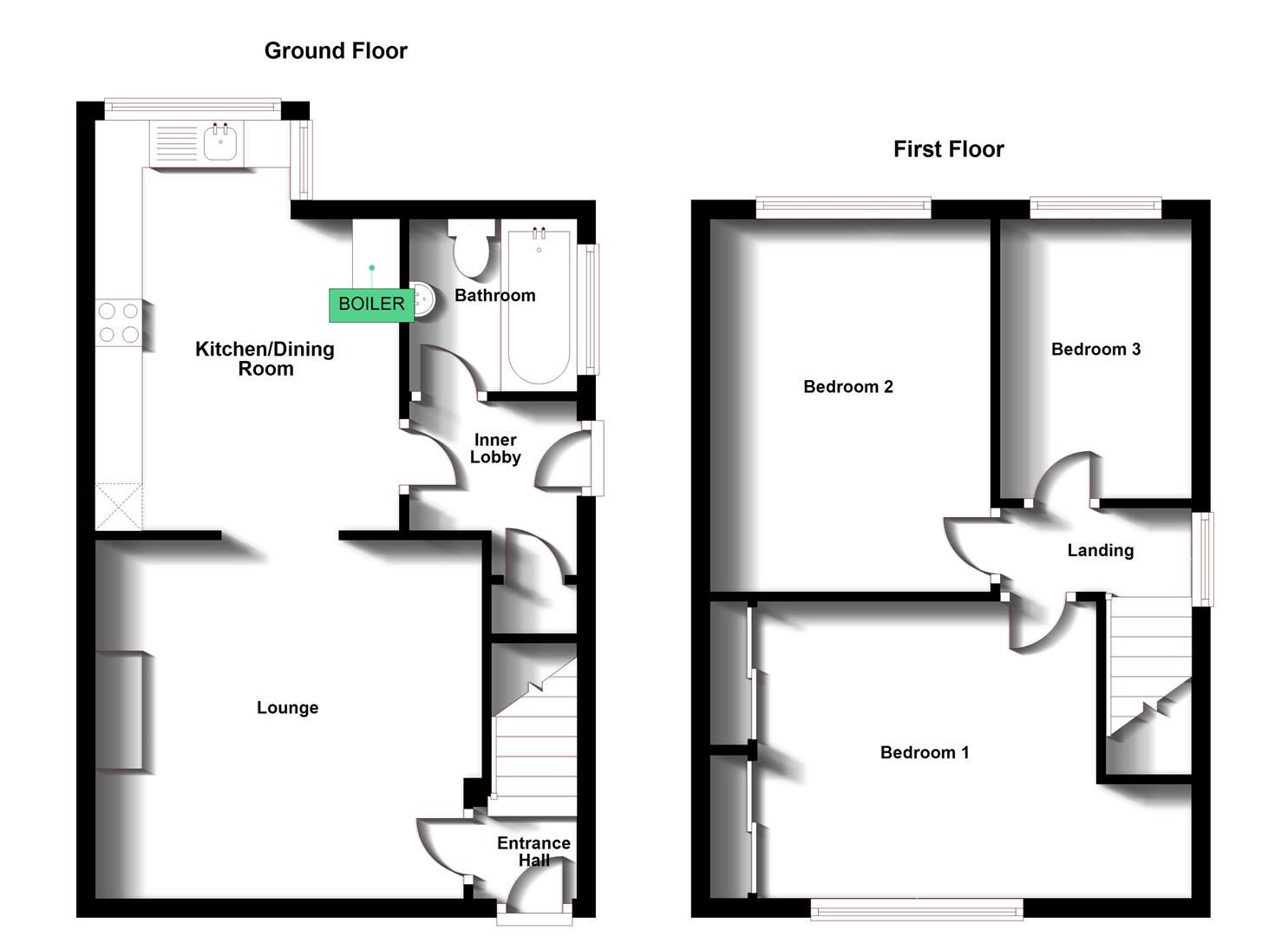 Floorplans For Kingsley Avenue, Rugby